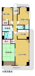 七里駅 徒歩12分 3階の物件間取画像